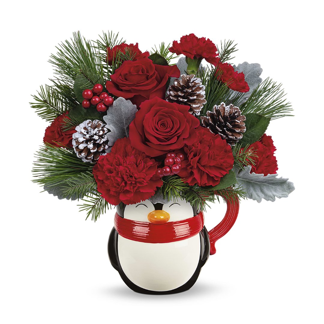 Canadiana Flowers Send a Hug Penguin